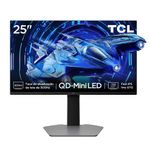 Monitor gamer 25” full hd tcl 25g64 qd-mini led 300hz 1ms freesync premium