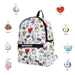 Mochila De Costa Escolar Personagens Bt21 Branca Bts