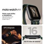 Smartwatch motorola moto watch fit gps ativo 5atm bateria durável verde