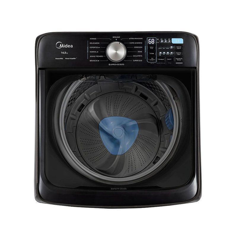 Lavadora de Roupas Midea 14,5 kg Wave Impeller Titanium 127V MA512W145/GK-04