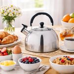 Chaleira Inox 1,5 Litros Com Apito Tampa Alca Bule Termico