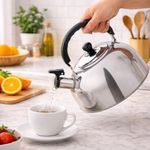 Chaleira Inox 1,5 Litros Com Apito Tampa Alca Bule Termico