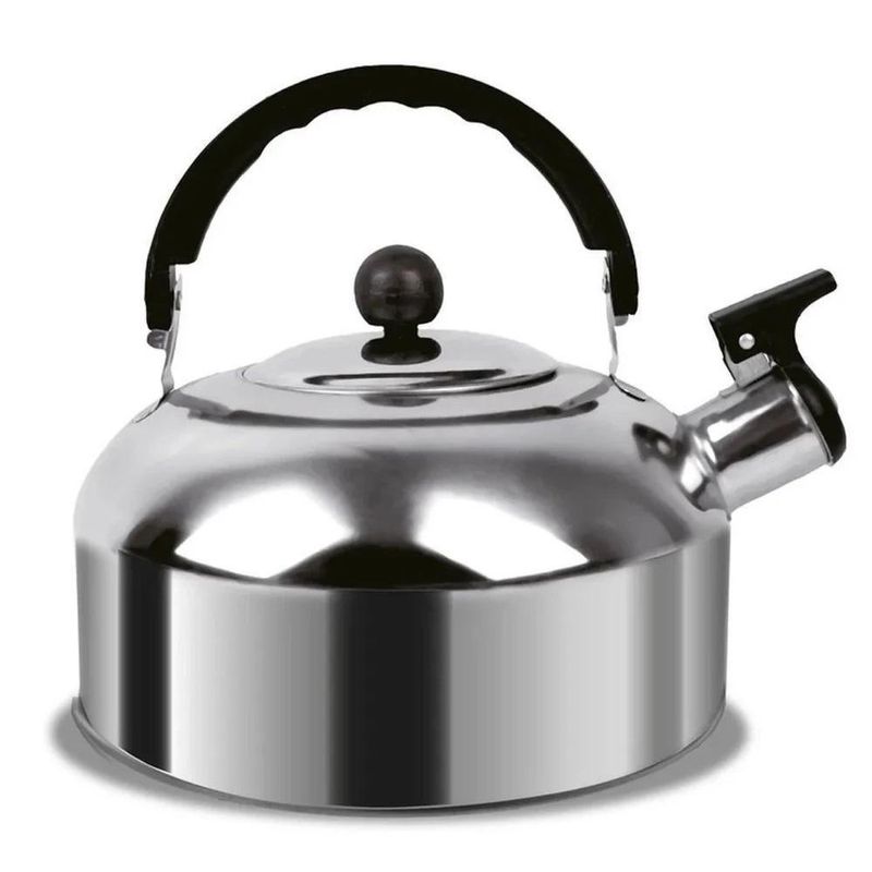 Chaleira Inox 1,5 Litros Com Apito Tampa Alca Bule Termico