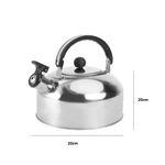 Chaleira Inox 1,5 Litros Com Apito Tampa Alca Bule Termico