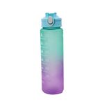 Garrafa Galão De Agua 2l E 900ml Degrade Com Figurinhas Adesivos 3d Tampa Verde