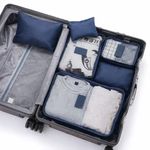 Kit Organizador Viagem 6 Peçasc/Zíper Organizadores Mala Para Roupas, Calçados E Acessórios Cinza