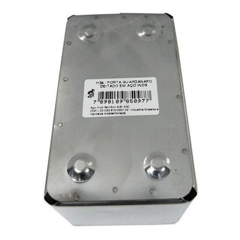 20 Porta Guardanapos Aço Inox AISI 430 para Papel 14x16CM para Bares e Restaurantes Premium