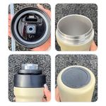 Garrafa Térmica Copo Inox 500ml Canudo Alça Esporte Academia Sua Bebida Na Temperatura Ideal Preto