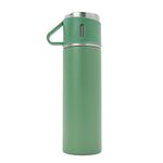 Garrafa Termica Com Copo Parede Dupla Inox Squeeze 500ml Cores:verde