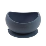 Tigela De Silicone Com Ventosa Azul Para Bebês – Antimicrobiana