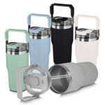 Garrafa Copo Térmico Parede Dupla Em Aço Inox Cinza 650ml