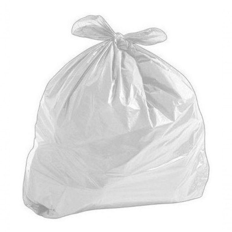 Saco para Lixo 100L 75X95X0,10 Kit 200 Unidades Branco Leitoso Salix