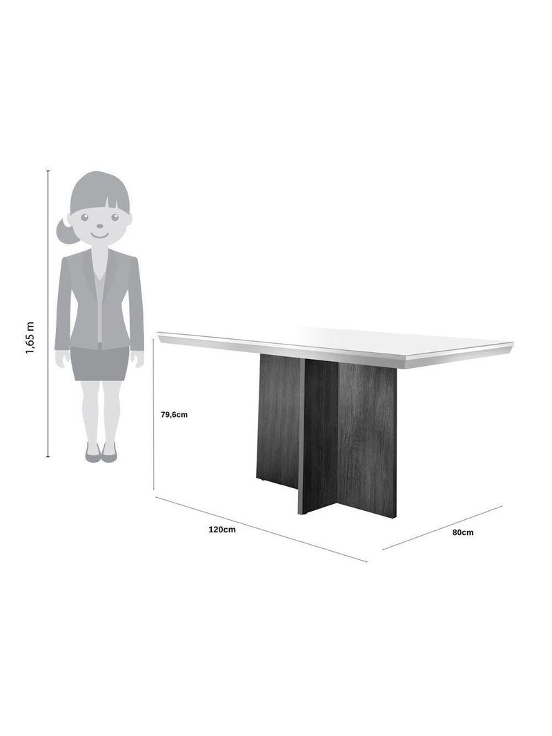 Conjunto Sala de Jantar Olimpia com 4 Cadeiras Grécia