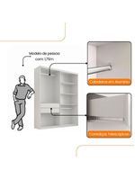 Guarda Roupa Infantil Sonho 4 Portas 2 Gavetas Branco-naturalle MDF
