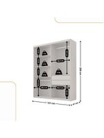 Guarda Roupa Infantil Sonho 4 Portas 2 Gavetas Branco-naturalle MDF