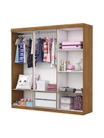 Guarda Roupa Infantil Iona 6 Portas Freijó Com Branco