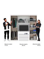Guarda Roupa Infantil 6 Portas Branco C/ Escrivaninha