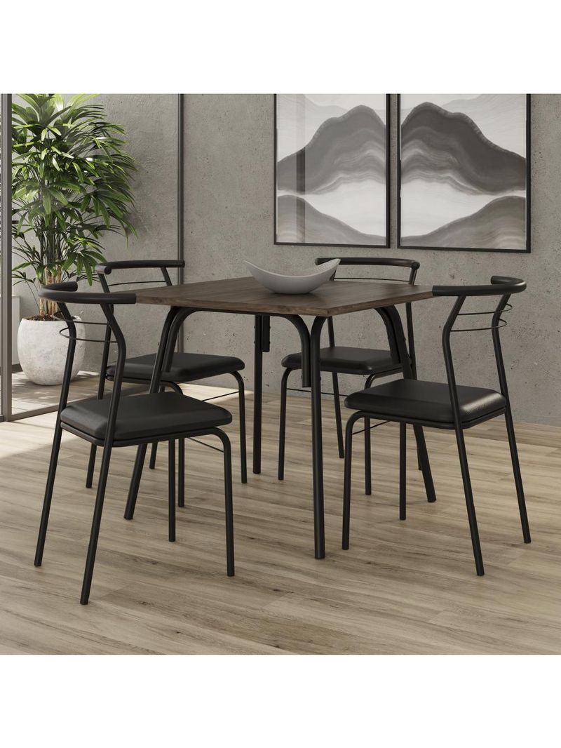 Conjunto Sala De Jantar Carraro Galway Com Mesa E 4 Cadeiras