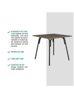 Conjunto Sala De Jantar Carraro Galway Com Mesa E 4 Cadeiras