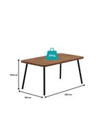 Conjunto Sala De Jantar 6 Cadeiras Parma Carraro Nogal E Preto
