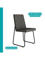 Conjunto Sala De Jantar 6 Cadeiras Parma Carraro Nogal E Preto