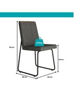 Conjunto Sala De Jantar 6 Cadeiras Parma Carraro Nogal E Preto