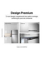 Geladeira lg frost free duplex com gaveta fresh zone e multi air flow inox look - 395l