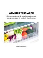 Geladeira lg frost free duplex com gaveta fresh zone e multi air flow inox look - 395l