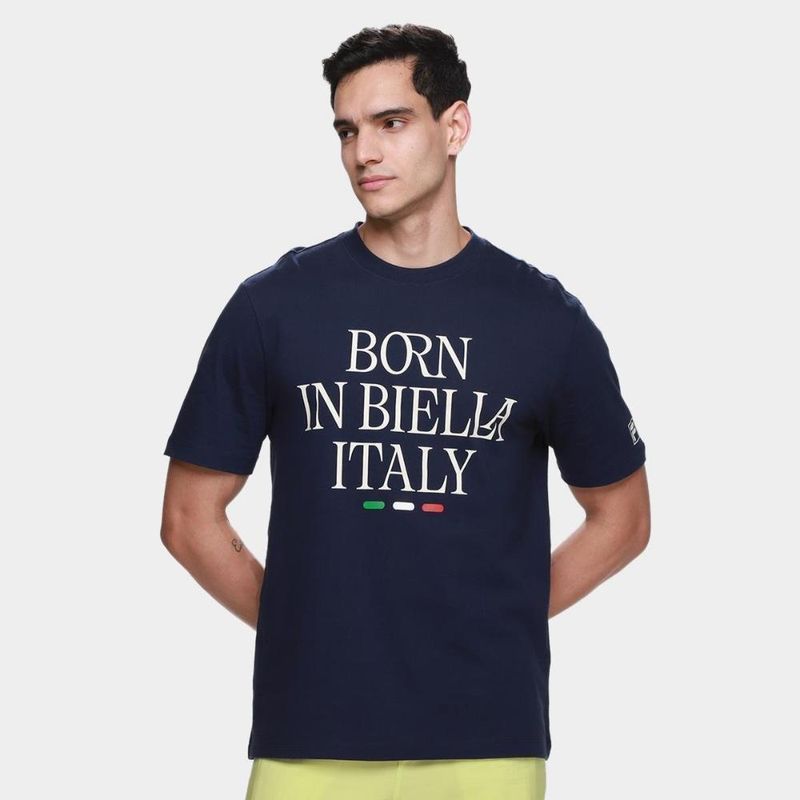 Camiseta fila comfort born in biella letter masculina