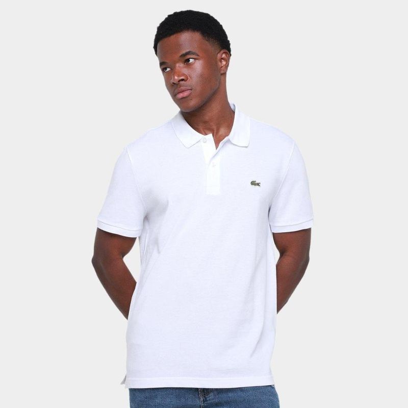 Camisa polo lacoste slim fit piquet masculina