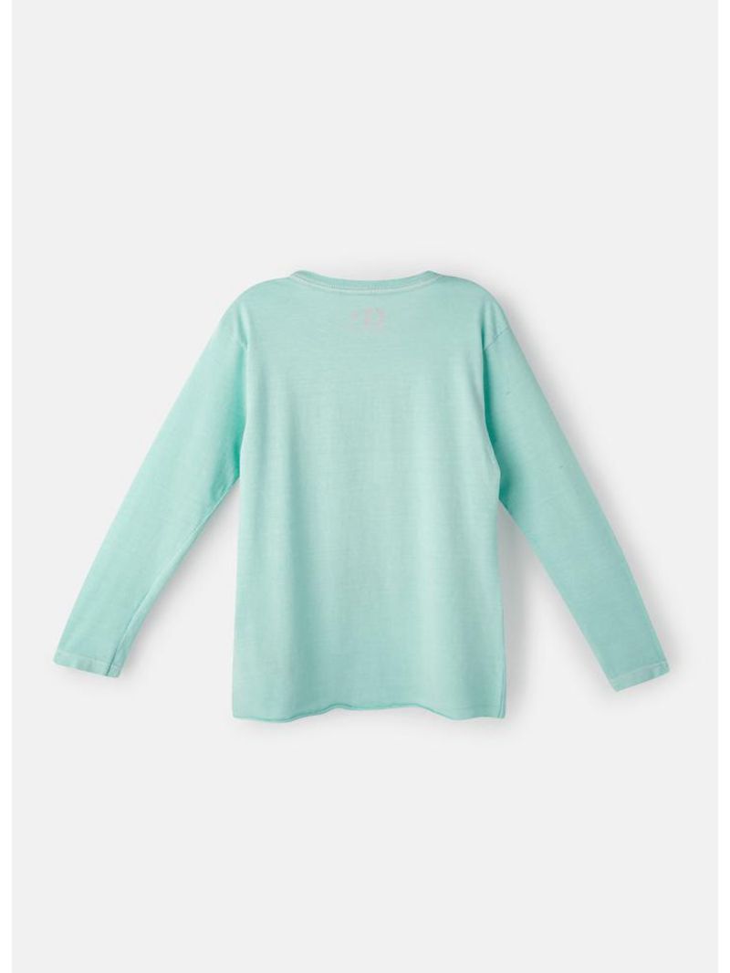 Camiseta infantil manga longa algodão unicórnio shine