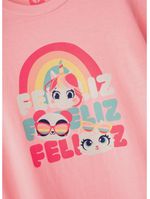 Camiseta infantil manga longa algodão multibichos