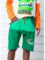 Bermuda infantil moletom dino surf