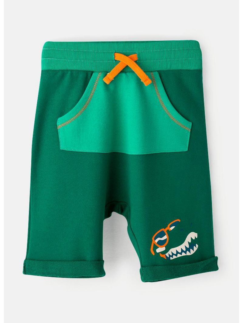 Bermuda infantil moletom dino surf