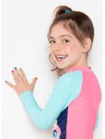 Camiseta com proteção solar menina unicórnio skate