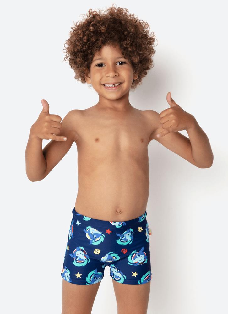 Sunga boxer menino tubarão aloha