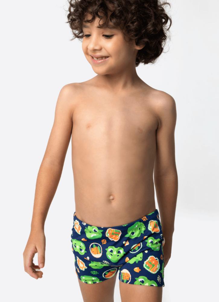 Sunga boxer menino dragão camping