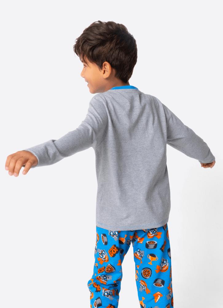 Pijama manga longa menino gorila racing