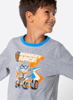 Pijama manga longa menino gorila racing