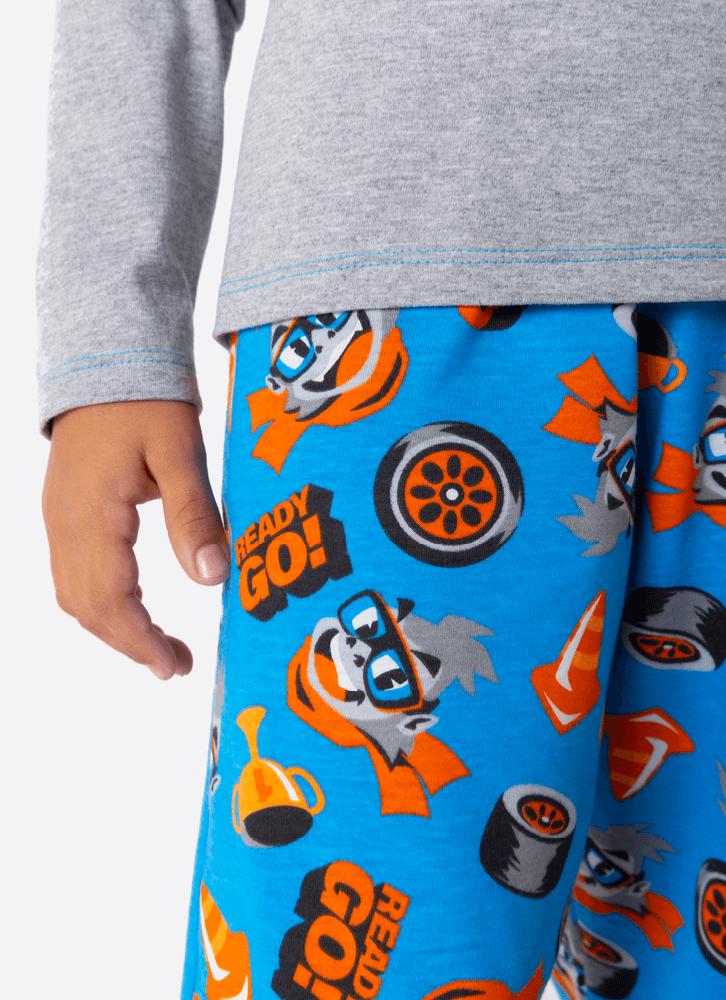 Pijama manga longa menino gorila racing