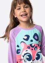 Pijama manga longa menina onça