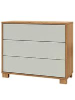 Cômoda Para Quarto 3 Gavetas 105cm Click D03 Freijó Off White - Lyam Decor
