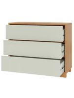 Cômoda Para Quarto 3 Gavetas 105cm Click D03 Freijó Off White - Lyam Decor