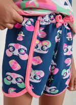Pijama manga curta viscolycra menina panda miami