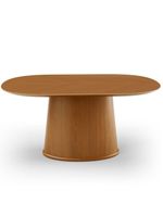 Mesa Valência Com 06 Cadeiras Para Sala De Jantar Louise L02 Couríssimo Camel - Lyam Decor