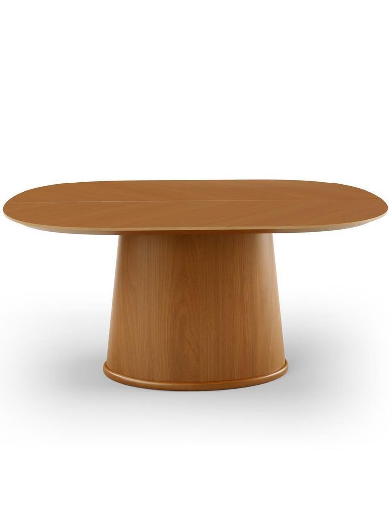 Mesa Valência Com 06 Cadeiras Para Sala De Jantar Louise L02 Couríssimo Camel - Lyam Decor