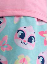 Pijama manga curta menina teen preguiça picnic