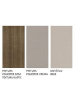 Conjunto Sala De Jantar Mesa Tampo De Vidro 4 Cadeiras Rustic/crema/bege Tifani
