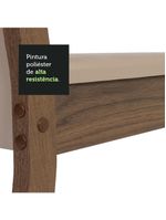 Conjunto Sala De Jantar Mesa Tampo De Vidro 4 Cadeiras Rustic/crema/bege Tifani