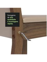 Conjunto Sala De Jantar Mesa Tampo De Vidro 4 Cadeiras Rustic/crema/bege Tifani